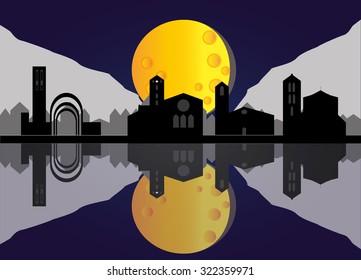 Andorra skyline at night