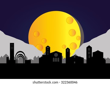 Andorra skyline at night