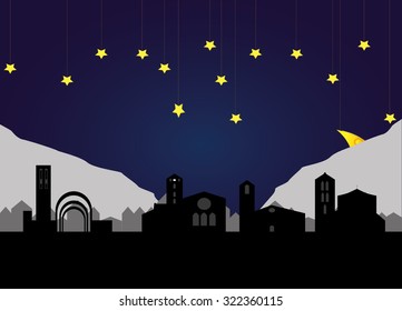 Andorra skyline at night