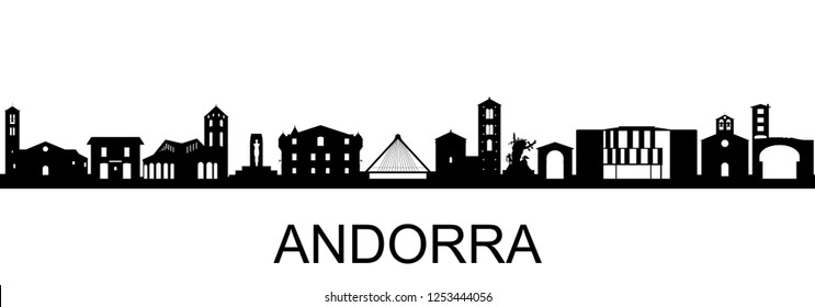 Andorra, Skyline on white