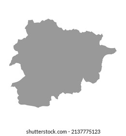 Andorra vector country map silhouette