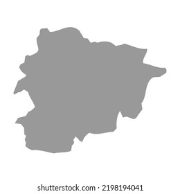 Silueta de mapa de país vector de Andorra