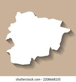 Andorra vector country map silhouette