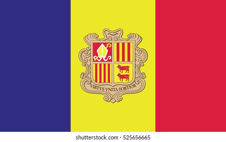 Andorra Vector Flag