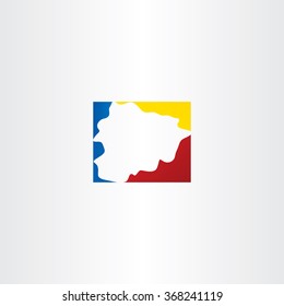 andorra vector map logo icon symbol