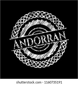 Andorran written on a blackboard