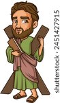 Andrew the Apostle vector illustration