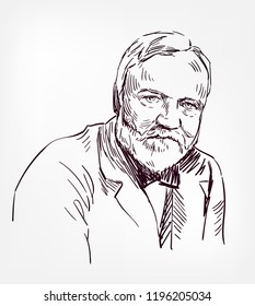 Andrew Carnegie Vector Sketch Portrait