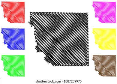 Andrew County, Missouri (U.S. county, United States of America) map vector illustration