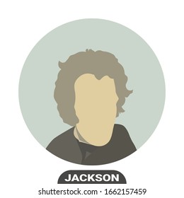 Andrew Jackson, Presidente de los Estados Unidos de América. Retrato estilizado. Ilustración del vector sobre fondo blanco