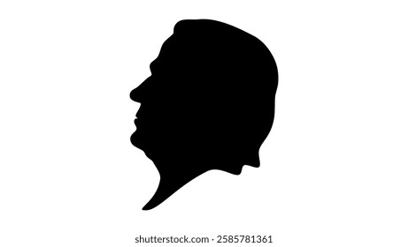 Andrew Johnson Silhouette, High Quality Vector