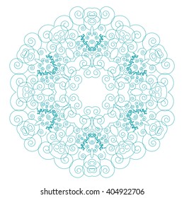 Andrew mandala. Ethnic decorative elements. Islam, Arabic, Indian, turkish, pakistan, chinese, ottoman motifs.