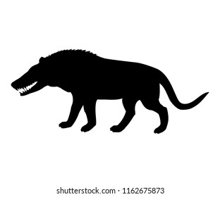 Andrewsarchus mongoliensis silhouette extinct prehistoric wolf mammal animal