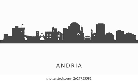 Andria with Italy Skyline Silhouette, and Cityscape.