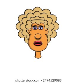 androgen person with a lot of hair and makeup