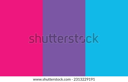 Androgyne Pride Flag. The flag has three vertical stripes, pink representing femininity and womanhood, blue representing masculinity and manhood, and purple representing androgyny, a mix of the two.