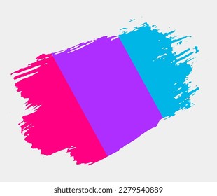 Bandera del Orgullo de Androgyne pintada con pincel sobre fondo blanco. Concepto de derechos LGBT. Afiche de los modernos desfiles del orgullo. Ilustración del vector