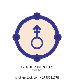 Diseño plano de ilustración vectorial de Androgyne