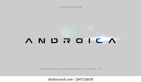 Androica, a wide futuristic sci fi theme font. This sharp and clean typeface focus on it's dynamic to grab attention in a sophisticated manner.