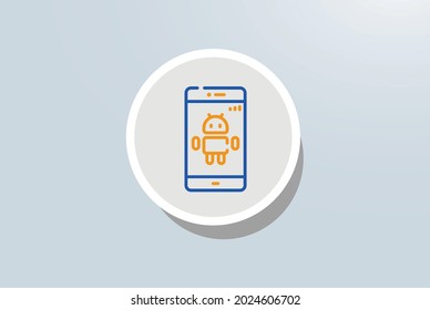 Android App Development Icon Vector Design