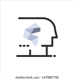 Android, Artificial, Brain, Human, Interface  Flat Color Icon. Vector icon banner Template. Vector Icon Template background