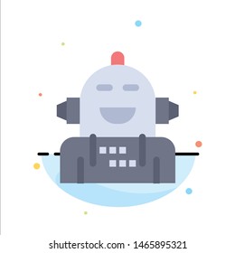 Android, Artificial, Emotion, Emotional, Feeling Abstract Flat Color Icon Template. Vector Icon Template background