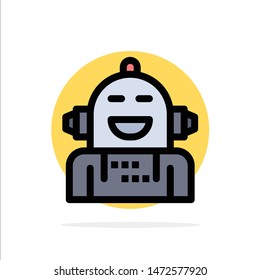 Android, Artificial, Emotion, Emotional, Feeling Abstract Circle Background Flat color Icon