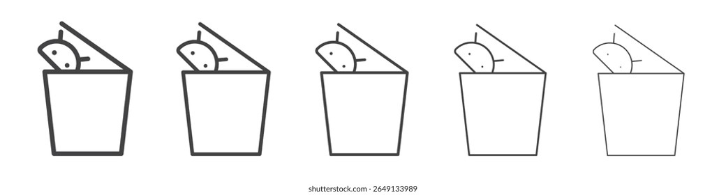 Símbolo de vetor de ilustração de contorno de ícone Android