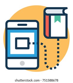 
Android book app vector illustration 
