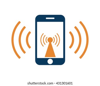 android hand phone signal cellular image icon vector