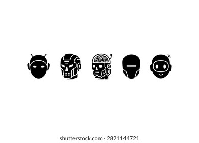 Android Heads Silhouette Collection Set