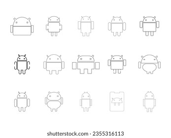 recurso gráfico de diseño de icono androide