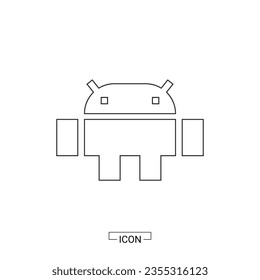 recurso gráfico de diseño de icono androide