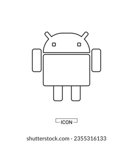 recurso gráfico de diseño de icono androide