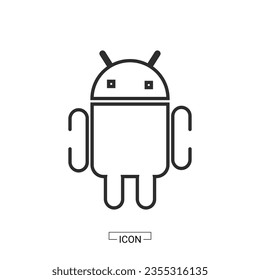 recurso gráfico de diseño de icono androide