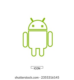 recurso gráfico de diseño de icono androide