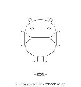 recurso gráfico de diseño de icono androide