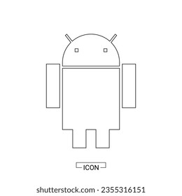 recurso gráfico de diseño de icono androide