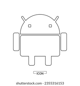 recurso gráfico de diseño de icono androide