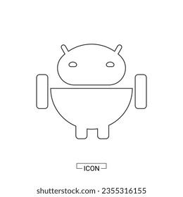 recurso gráfico de diseño de icono androide