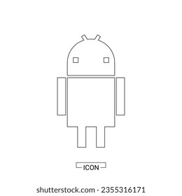 recurso gráfico de diseño de icono androide