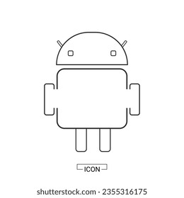 recurso gráfico de diseño de icono androide