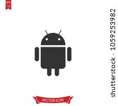 Android icon.App vector.Application sign sign isolated on white background. Simple media illustration for web and mobile platforms.