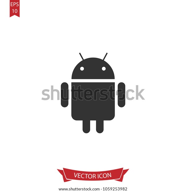 Android icon.App vector.Application sign sign\
isolated on white background. Simple media illustration for web and\
mobile platforms.