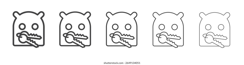 Ícone de chave Android contorno ilustração vetor símbolo