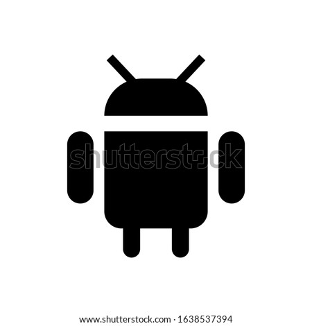 android operating system glyph vector icon - ui icon vector