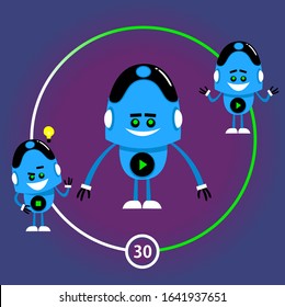 Android Robot Artificial Intelligence Animated