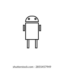 android robot icon illustration element design