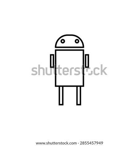android robot icon illustration element design