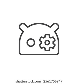 Android settings icon Logo symbol outline set